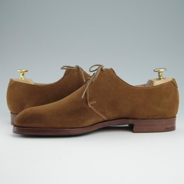 未使用★クロケット&ジョーンズ 7.5E【★ロイドフットウェア別注/Lloyd Footwear】Vフロント/スエード/茶/メンズ/Crockett&Jones★g012