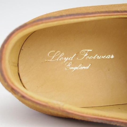 未使用★クロケット&ジョーンズ 7.5E【★ロイドフットウェア別注/Lloyd Footwear】Vフロント/スエード/茶/メンズ/Crockett&Jones★g012