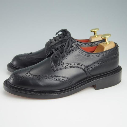 新品★トリッカーズ(レディース) SIZE 4【定価￥82,500-★カントリーシューズ/L5679/ANNE】フルブローグ/カーフ/黒/短靴/Tricker's★g013