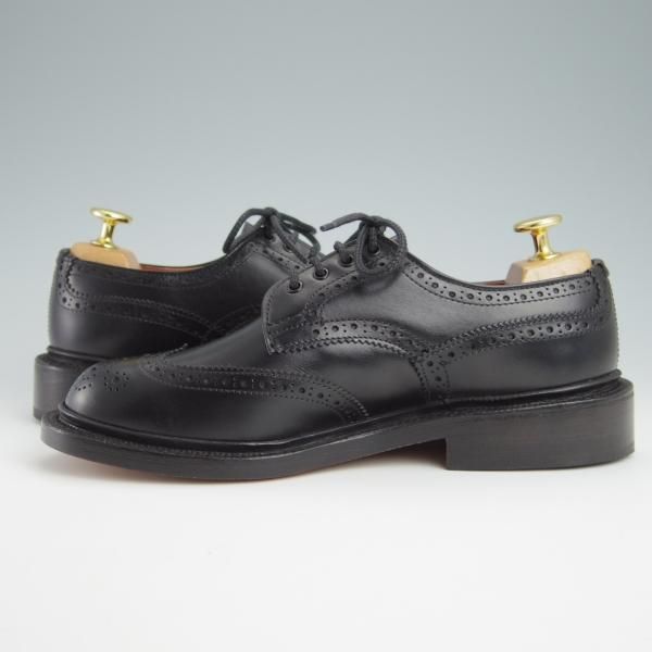 新品★トリッカーズ(レディース) SIZE 4【定価￥82,500-★カントリーシューズ/L5679/ANNE】フルブローグ/カーフ/黒/短靴/Tricker's★g013