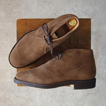 未使用★チャーチ 60G/UK6【貴重★ライダー同仕様/Jockey/81ラスト】3都市ロゴ/チャッカブーツ/スエード/SIGAR/茶/メンズ/Church's★g015