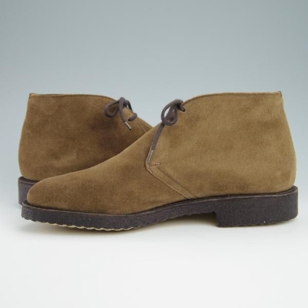 未使用★チャーチ 60G/UK6【貴重★ライダー同仕様/Jockey/81ラスト】3都市ロゴ/チャッカブーツ/スエード/SIGAR/茶/メンズ/Church's★g015