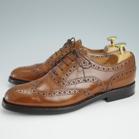 美品★チャーチ(レディース) SIZE 36【定価￥155,100-★バーウッド/BURWOOD WG】ポリッシュドバインダーカーフ/茶/Church's★g016