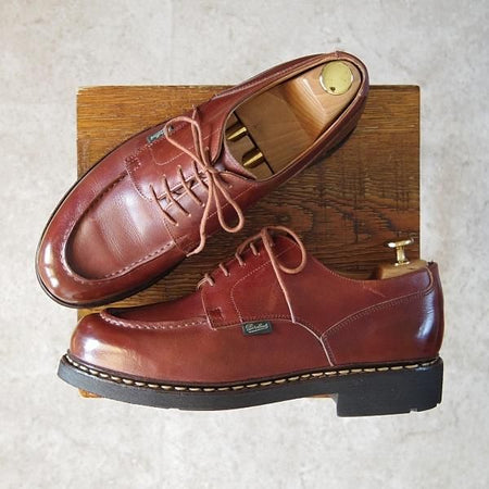 極上★パラブーツ SIZE 7.5【定価￥71,500-★シャンボード/CHAMBORD】マロン/MARRON/リスレザー/TEXソール/Uチップ/茶/Paraboot★g017