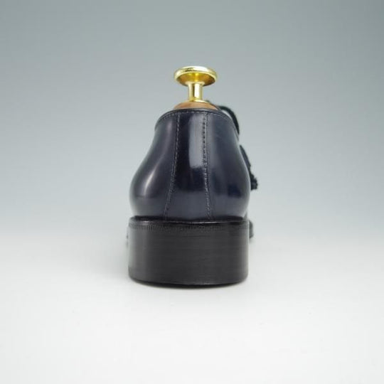 美品★(伊)STEFANO BI/ステファノビ(レディース) SIZE 36【貴重★(伊)Mauro Volponi別注/ホールカット】489/カーフ/紺★g018