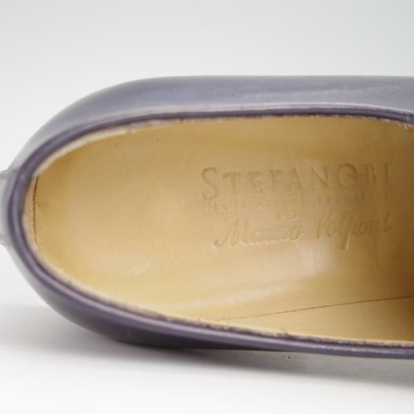 美品★(伊)STEFANO BI/ステファノビ(レディース) SIZE 36【貴重★(伊)Mauro Volponi別注/ホールカット】489/カーフ/紺★g018