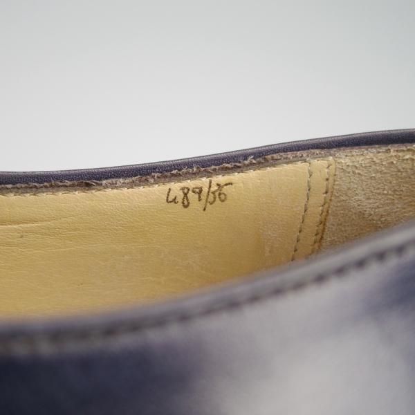 美品★(伊)STEFANO BI/ステファノビ(レディース) SIZE 36【貴重★(伊)Mauro Volponi別注/ホールカット】489/カーフ/紺★g018