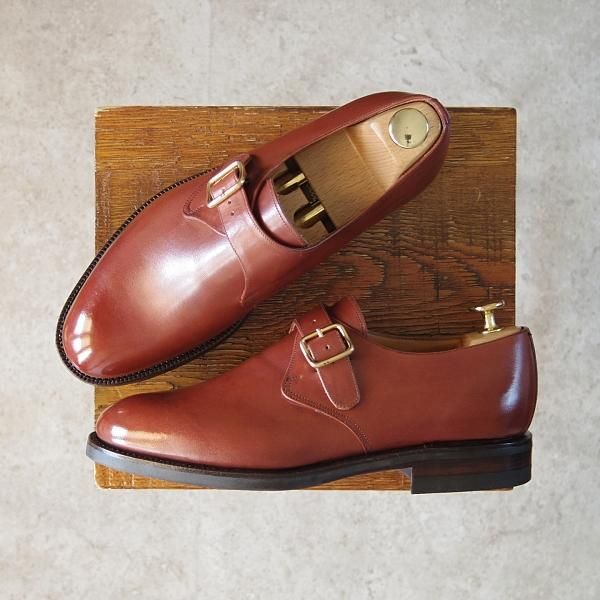 新品★(スペイン製)YANKO/ヤンコ SIZE 24【グッドイヤーウェルテッド製法★モンクストラップ/26498】カーフ/茶/メンズ★g019