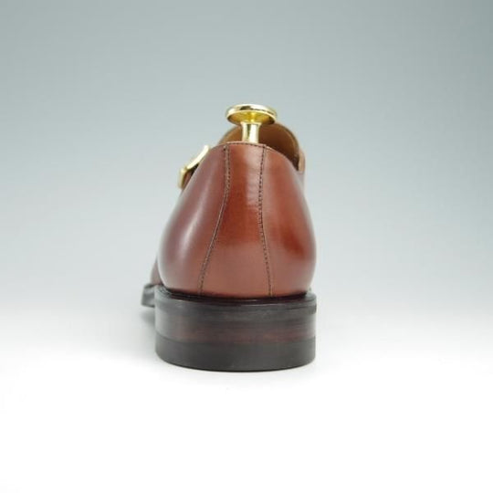 新品★(スペイン製)YANKO/ヤンコ SIZE 24【グッドイヤーウェルテッド製法★モンクストラップ/26498】カーフ/茶/メンズ★g019