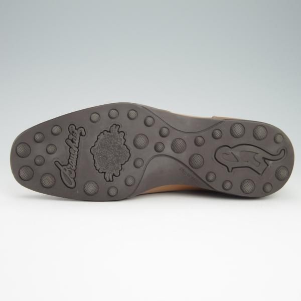 極上★(伊)ステファノ・ブランキーニ SIZE 6.5【貴重★TROFEOライン/レザースニーカー】カーフ/薄茶/メンズ/STEFANO BRANCHINI★g020