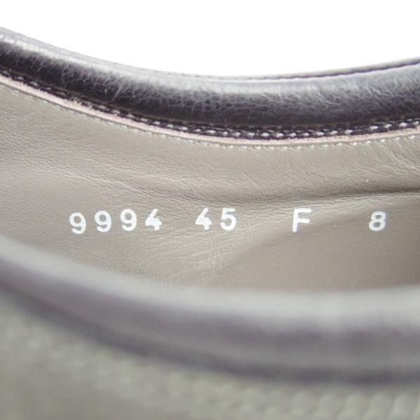 ほぼ試着程度★(伊)サントーニ SIZE 8【現行定価8万円以上★パンチドキャップトゥ仕様のスニーカー】スエード/灰/メンズ/Santoni★g021