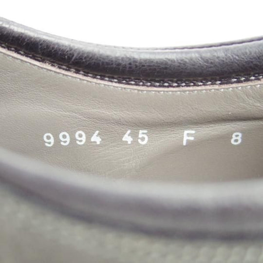 ほぼ試着程度★(伊)サントーニ SIZE 8【現行定価8万円以上★パンチドキャップトゥ仕様のスニーカー】スエード/灰/メンズ/Santoni★g021