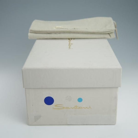 ほぼ試着程度★(伊)サントーニ SIZE 8【現行定価8万円以上★パンチドキャップトゥ仕様のスニーカー】スエード/灰/メンズ/Santoni★g021