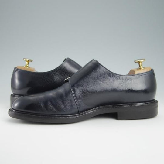 極上★ジョンロブ 6.5E【モデル定価￥243,100-★MORVAL/(水牛)バッファローレザー】0015ラスト/ダブルモンク/紺/メンズ/JOHN LOBB★g023