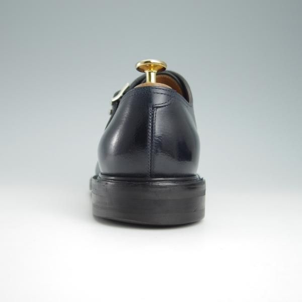 極上★ジョンロブ 6.5E【モデル定価￥243,100-★MORVAL/(水牛)バッファローレザー】0015ラスト/ダブルモンク/紺/メンズ/JOHN LOBB★g023