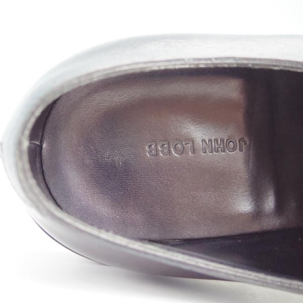 極上★ジョンロブ 6.5E【モデル定価￥243,100-★MORVAL/(水牛)バッファローレザー】0015ラスト/ダブルモンク/紺/メンズ/JOHN LOBB★g023