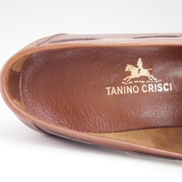 未使用★(伊)タニノクリスチー SIZE 7.5【デッドストック品★タッセルローファー/105843】グレインレザー/茶/メンズ/TANINO CRISCI★g024