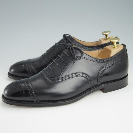 極上★チャーチ 70F/UK7【定価￥96,800-★ディプロマット/DIPLOMAT】173ラスト/5都市ロゴ/セミブローグ/カーフ/黒/メンズ/Church's★g026