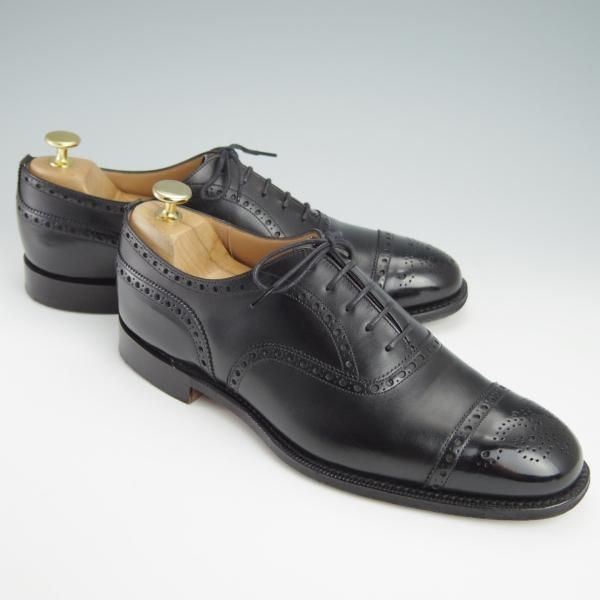 極上★チャーチ 70F/UK7【定価￥96,800-★ディプロマット/DIPLOMAT】173ラスト/5都市ロゴ/セミブローグ/カーフ/黒/メンズ/Church's★g026