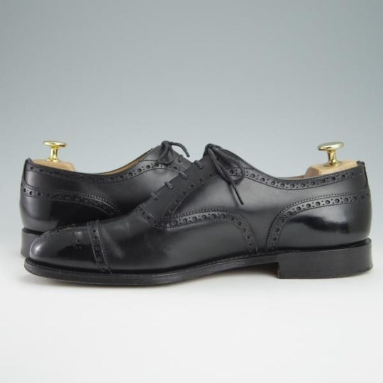 極上★チャーチ 70F/UK7【定価￥96,800-★ディプロマット/DIPLOMAT】173ラスト/5都市ロゴ/セミブローグ/カーフ/黒/メンズ/Church's★g026