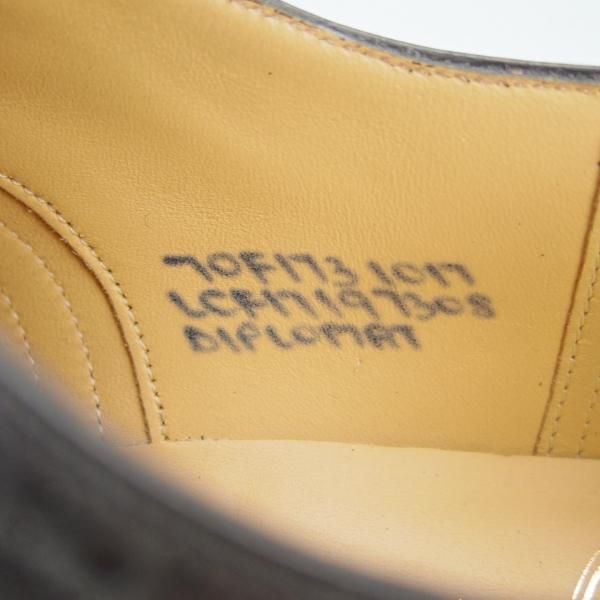 極上★チャーチ 70F/UK7【定価￥96,800-★ディプロマット/DIPLOMAT】173ラスト/5都市ロゴ/セミブローグ/カーフ/黒/メンズ/Church's★g026