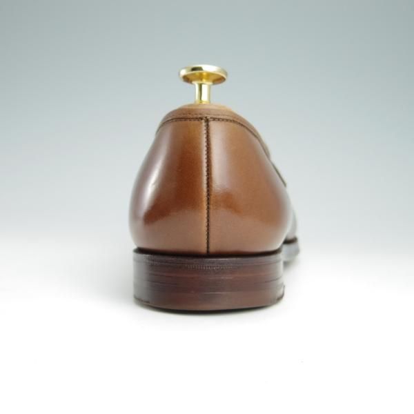 美品★クロケット&ジョーンズ 6.5E【モデル定価￥86,900-★コインローファー/LINCOLN】314ラスト/カーフ/茶/メンズ/Crockett&Jones★g027