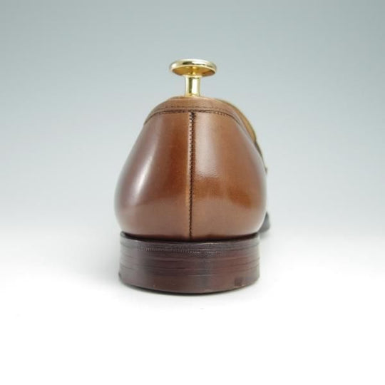 美品★クロケット&ジョーンズ 6.5E【モデル定価￥86,900-★コインローファー/LINCOLN】314ラスト/カーフ/茶/メンズ/Crockett&Jones★g027