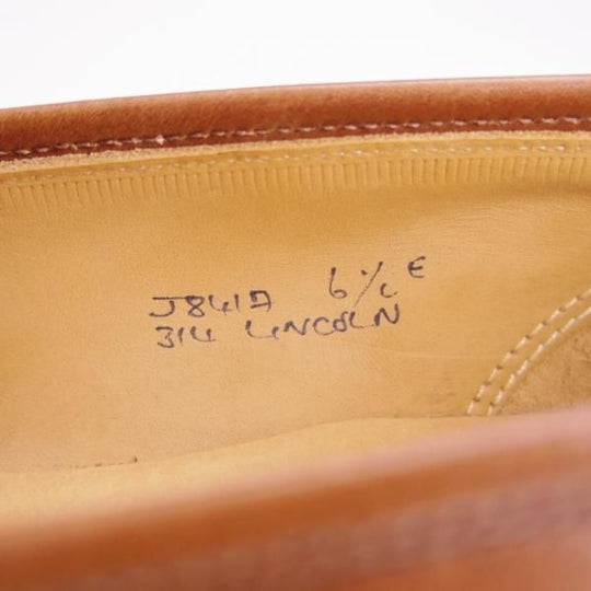 美品★クロケット&ジョーンズ 6.5E【モデル定価￥86,900-★コインローファー/LINCOLN】314ラスト/カーフ/茶/メンズ/Crockett&Jones★g027