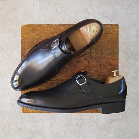 新品★ユニオンインペリアル SIZE 6.5【定価￥44,000-★ダイナイトソール仕様/U1706】モンクストラップ/カーフ/黒/Union Imperial★g030