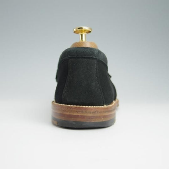 美品★オールデン 9.5D【貴重★ユナイテッドアローズ別注/コインローファー】62447/スエード/紺/UNITED ARROWS/Alden★g031