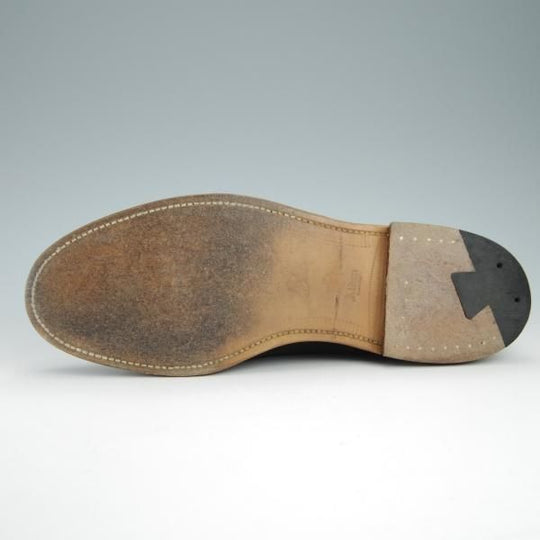 美品★オールデン 9.5D【貴重★ユナイテッドアローズ別注/コインローファー】62447/スエード/紺/UNITED ARROWS/Alden★g031