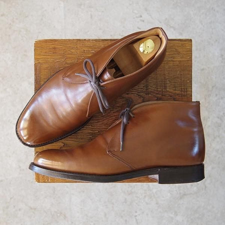 ★チャーチ 65F/UK6.5【貴重★100ラスト/CARLISLE】4都市ロゴ/チャッカブーツ/カーフ/茶/メンズ/Church's★g032