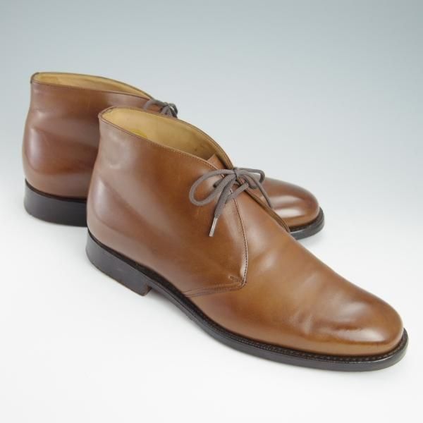 ★チャーチ 65F/UK6.5【貴重★100ラスト/CARLISLE】4都市ロゴ/チャッカブーツ/カーフ/茶/メンズ/Church's★g032