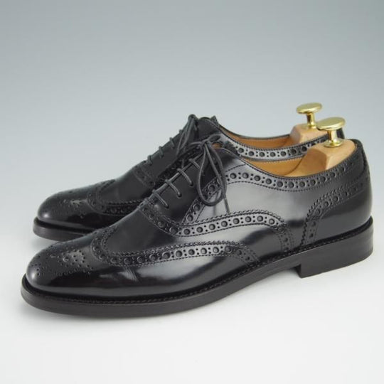 極美品★チャーチ(レディース) SIZE 38【定価￥86,900-★バーウッド/BURWOOD WG】ポリッシュドバインダーカーフ/黒/Church's★g033