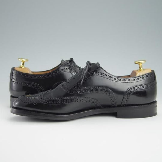 極美品★チャーチ(レディース) SIZE 38【定価￥86,900-★バーウッド/BURWOOD WG】ポリッシュドバインダーカーフ/黒/Church's★g033