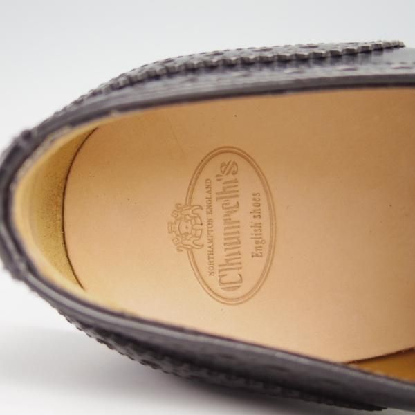 極美品★チャーチ(レディース) SIZE 38【定価￥86,900-★バーウッド/BURWOOD WG】ポリッシュドバインダーカーフ/黒/Church's★g033