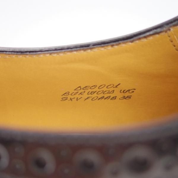 極美品★チャーチ(レディース) SIZE 38【定価￥86,900-★バーウッド/BURWOOD WG】ポリッシュドバインダーカーフ/黒/Church's★g033