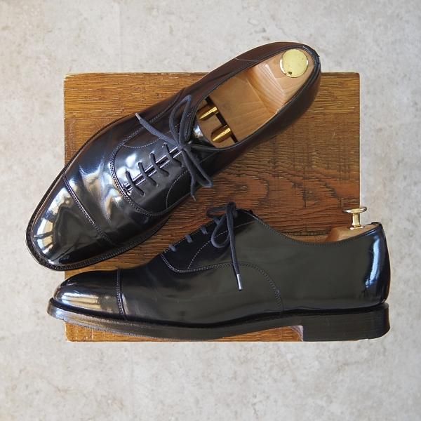 極上★チャーチ 80F/UK8【貴重★73ラスト/ブックバインダーカーフ/コンサル同仕様】4都市ロゴ過渡期/BALMORAL/黒/Church's★g034