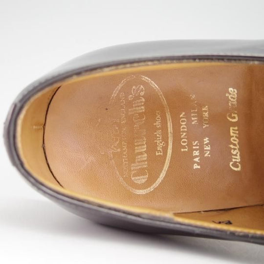 極上★チャーチ 80F/UK8【貴重★73ラスト/ブックバインダーカーフ/コンサル同仕様】4都市ロゴ過渡期/BALMORAL/黒/Church's★g034