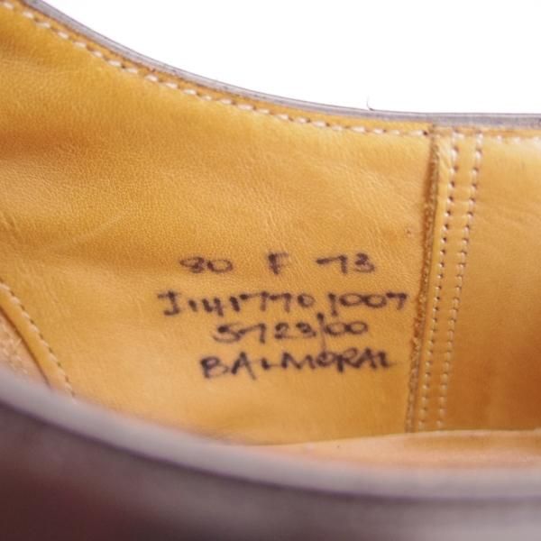 極上★チャーチ 80F/UK8【貴重★73ラスト/ブックバインダーカーフ/コンサル同仕様】4都市ロゴ過渡期/BALMORAL/黒/Church's★g034