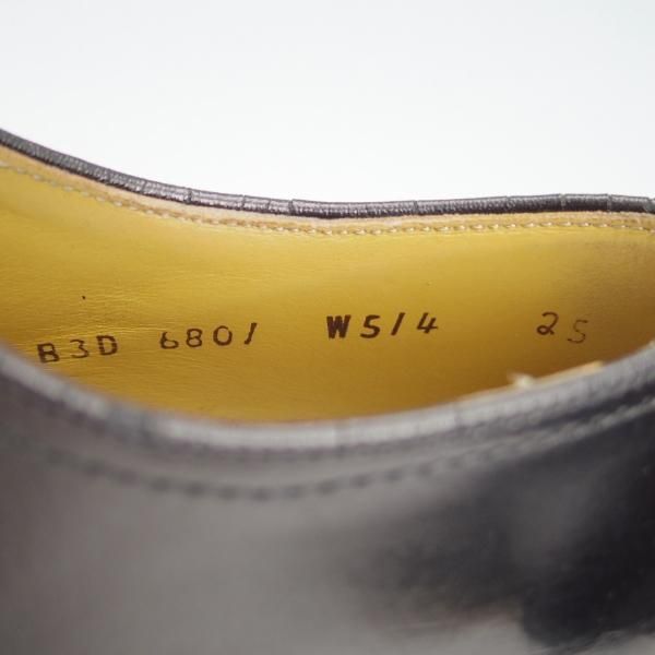 極上★リーガル SIZE 25【貴重★水染めコードバン仕様/インペリアルグレード】W514/プレーントゥ/黒/Shell Cordovan/REGAL★g035