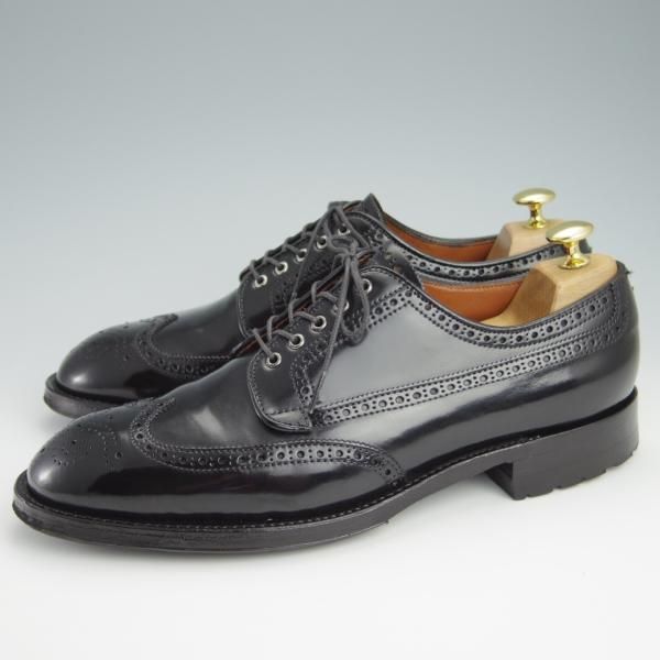極美品★オールデン 9.5D【BROGUE特注品★コードバン仕様/D9506C(正宗)】トレモントラスト/フルブローグ/黒/Alden★g036