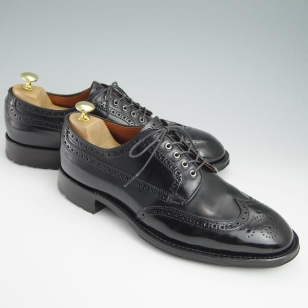 極美品★オールデン 9.5D【BROGUE特注品★コードバン仕様/D9506C(正宗)】トレモントラスト/フルブローグ/黒/Alden★g036