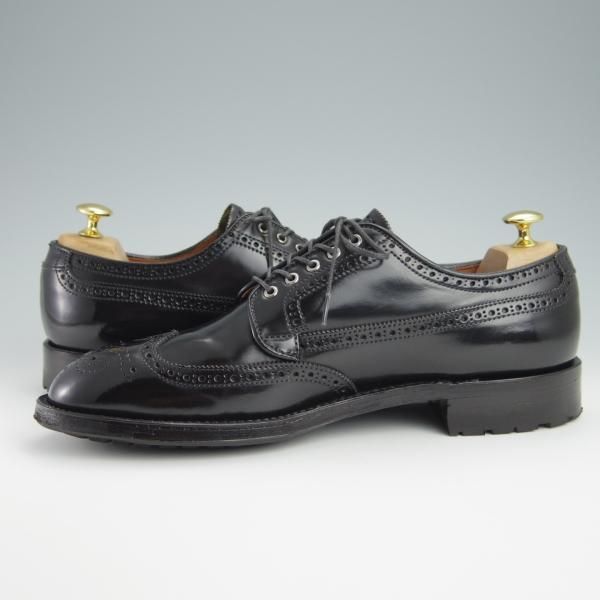極美品★オールデン 9.5D【BROGUE特注品★コードバン仕様/D9506C(正宗)】トレモントラスト/フルブローグ/黒/Alden★g036