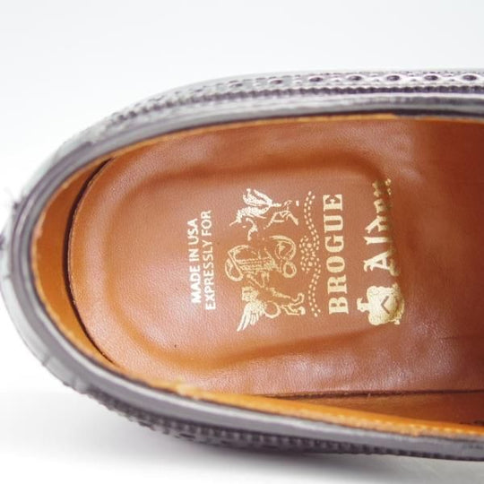 極美品★オールデン 9.5D【BROGUE特注品★コードバン仕様/D9506C(正宗)】トレモントラスト/フルブローグ/黒/Alden★g036