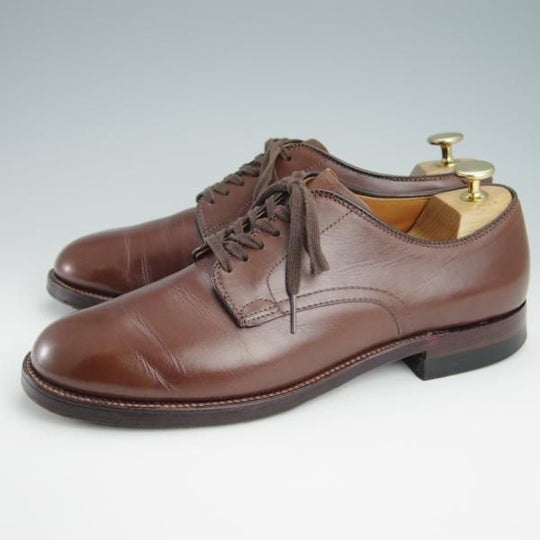 極上★オールデン 7D【定価￥103,400-★ミリタリーラスト/DRESSTERIOR別注】53713/プレーントゥ/カーフ/茶/メンズ/Alden★g039