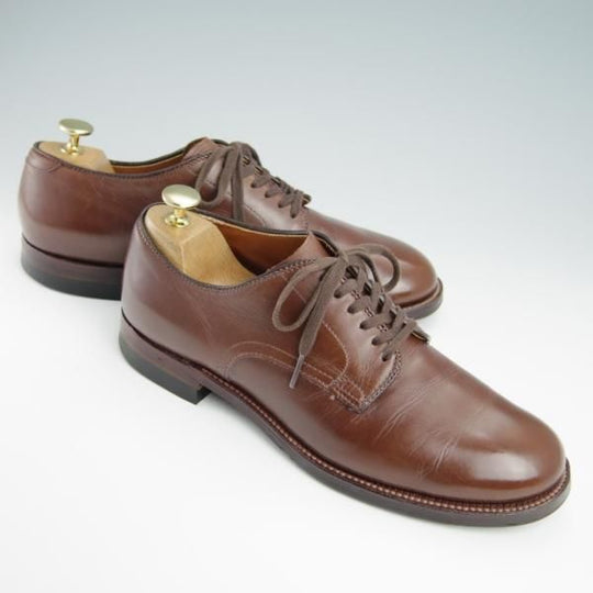 極上★オールデン 7D【定価￥103,400-★ミリタリーラスト/DRESSTERIOR別注】53713/プレーントゥ/カーフ/茶/メンズ/Alden★g039