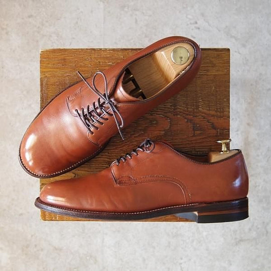 極上★オールデン 7D【定価￥103,400-★ミリタリーラスト/53713】プレーントゥ/カーフ/茶/メンズ/Alden★g040