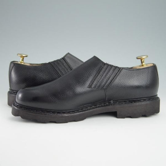 極美品★パラブーツ SIZE 6【貴重★ユナイテッドアローズ別注/SANS】サイドエラスティック/シボ革/黒/UNITED ARROWS/Paraboot★g041