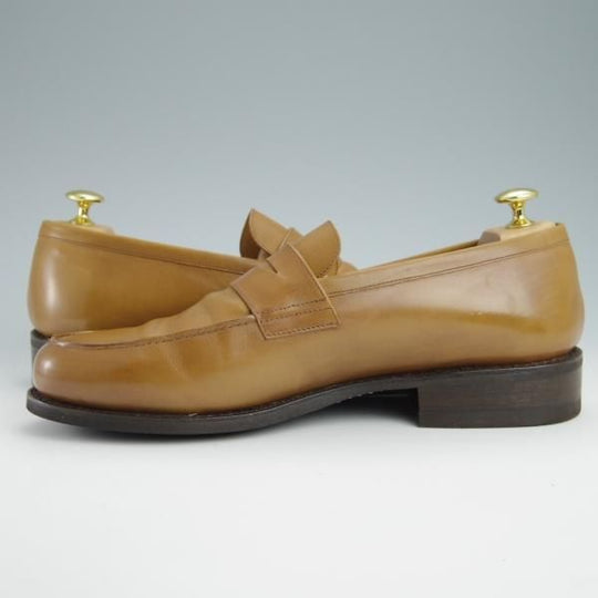 極美品★パラブーツ SIZE 8.5【モデル定価￥77,000-★ADONIS/コインローファー】ギャラクシーソール/カーフ/薄茶/メンズ/Paraboot★g042